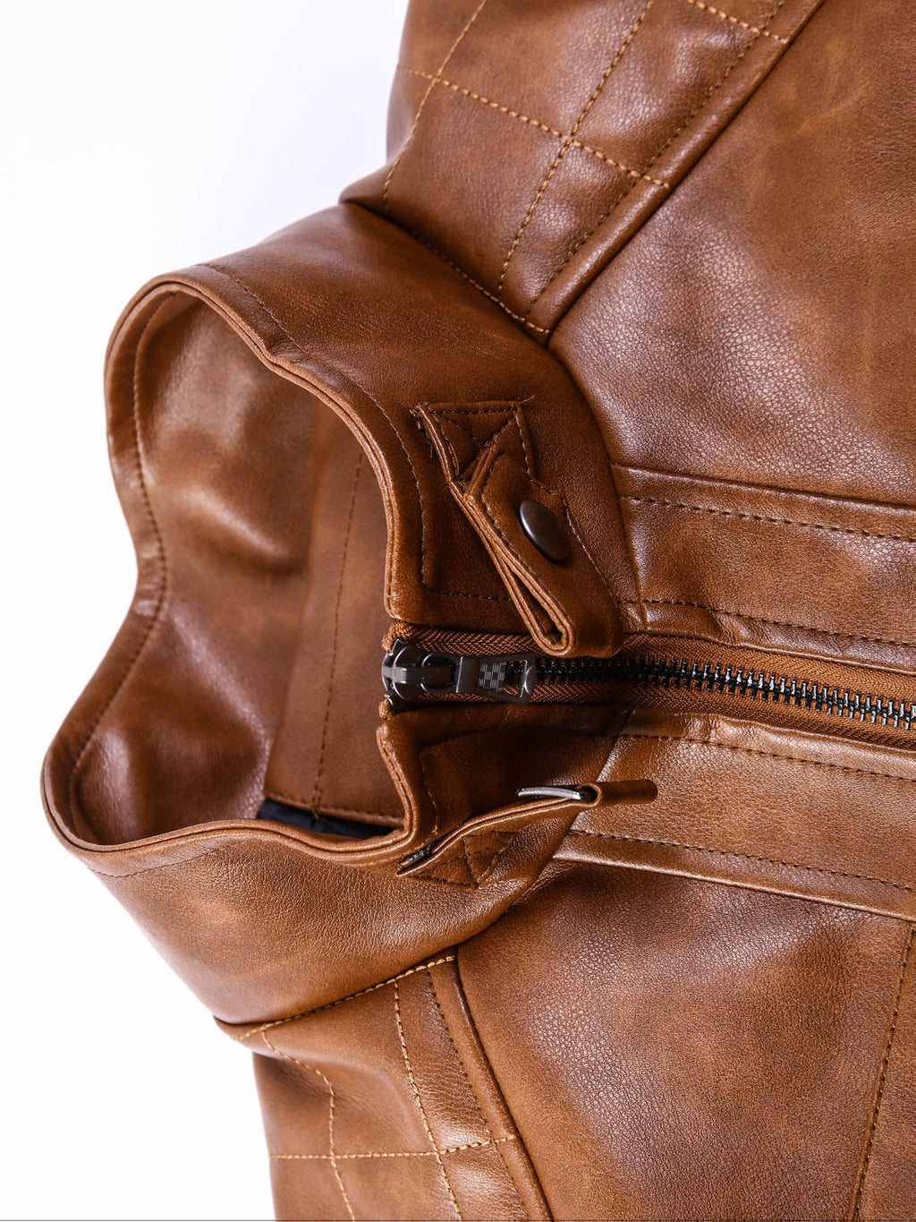 Veste en cuir PU de haute qualité, tailles américaines, parfaite pour un usage quotidien et en extérieur au printemps et en automne, détail du vêtement