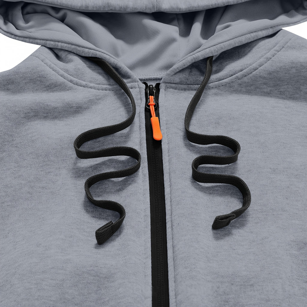 Veste long pour homme, à capuche, noir