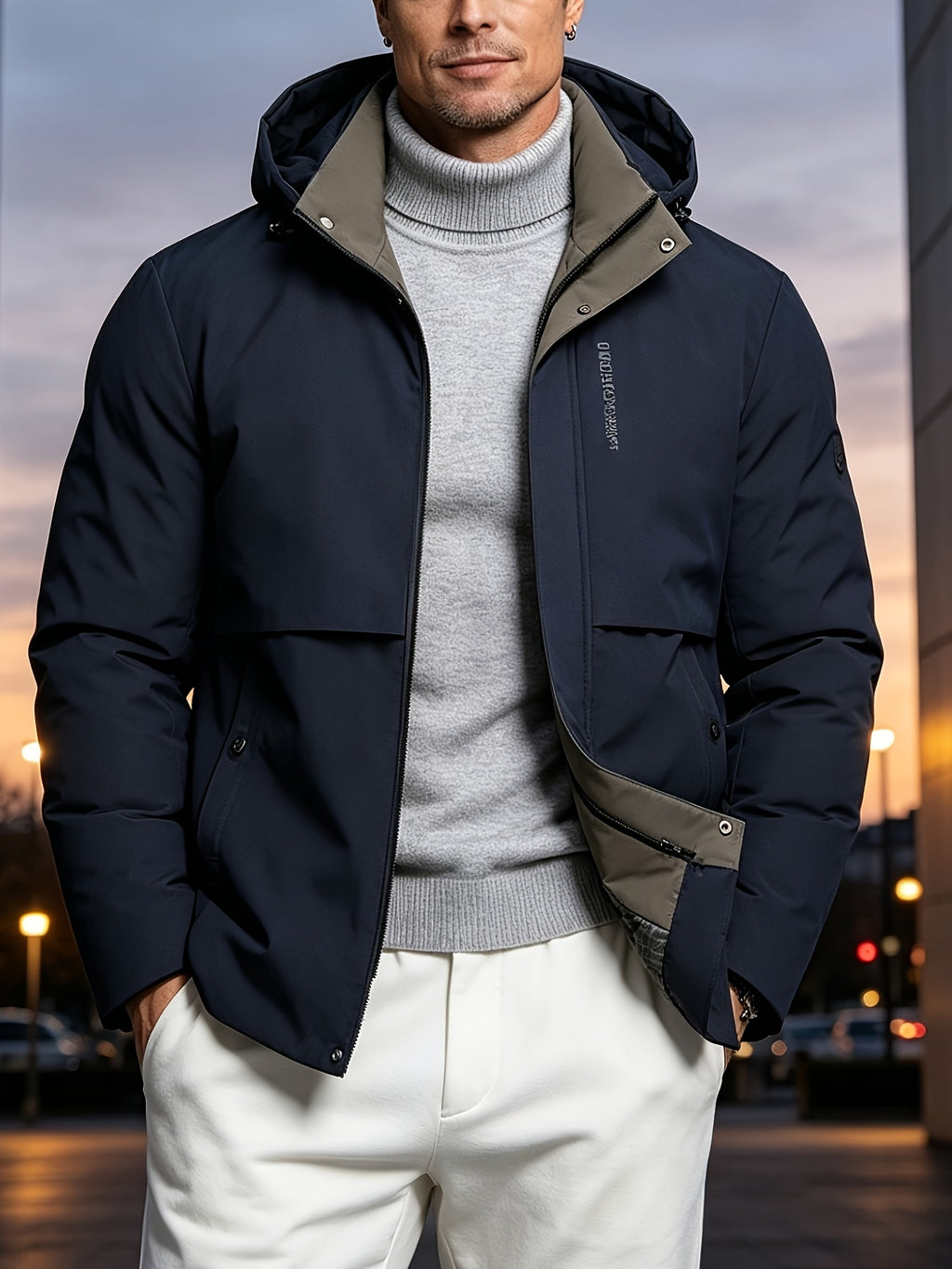 Veste pour homme, à col montant, modele 3