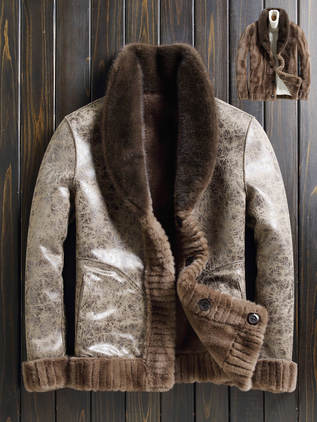 Veste en fausse fourrure longue, réversible, photo 13