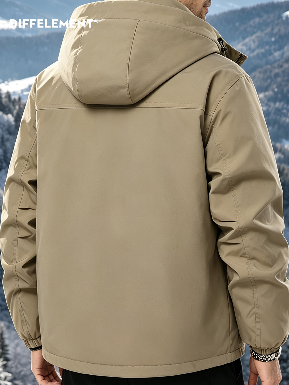 Manteau matelassé pour homme, coupe-vent, à capuche, noir