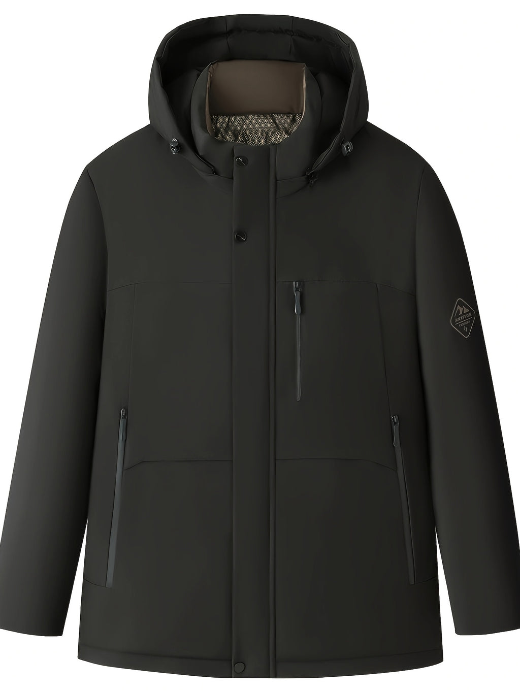 Veste matelassée pour homme, coupe-vent, à capuche, vert