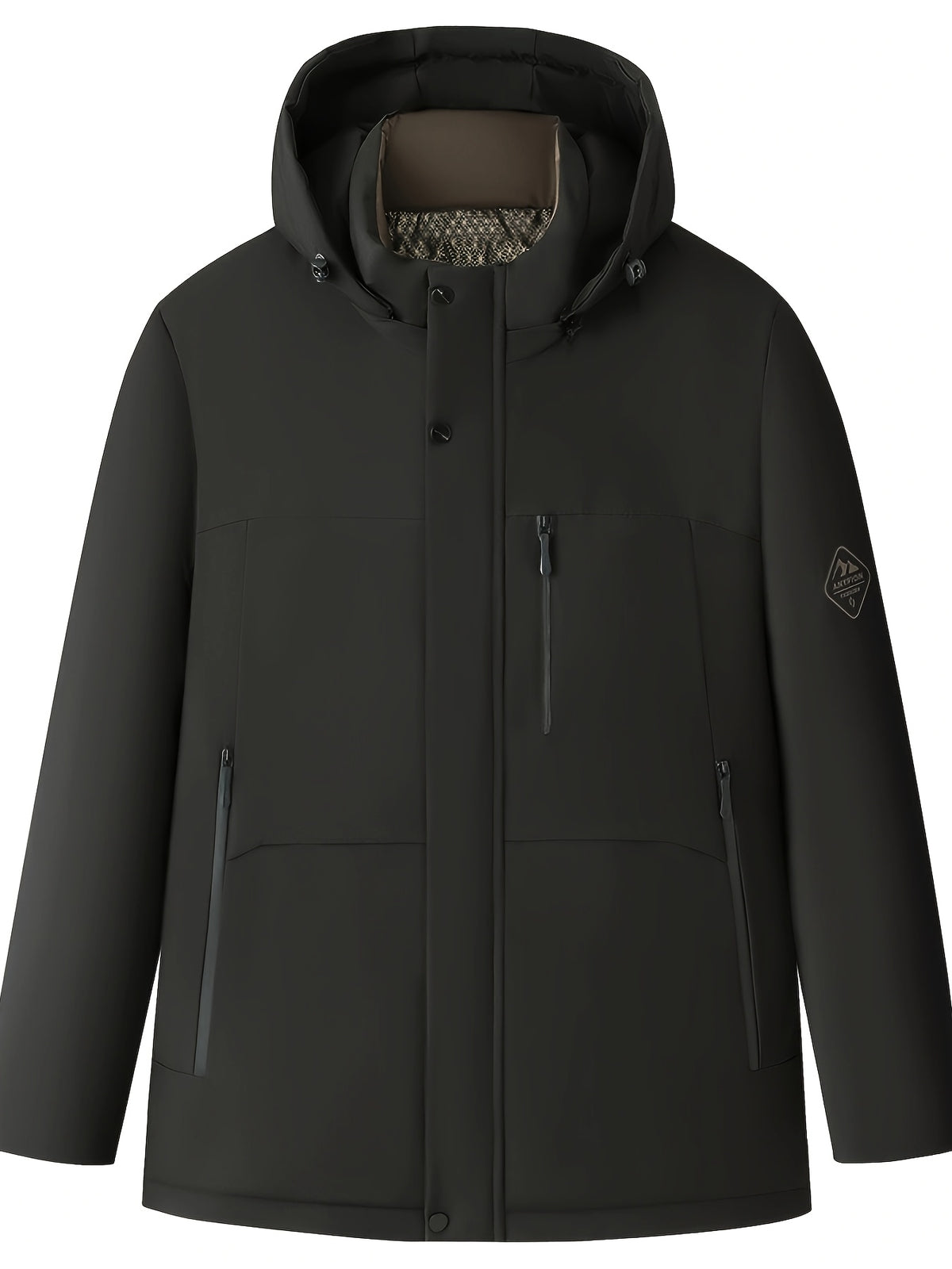 Veste matelassée pour homme, coupe-vent, à capuche, vert