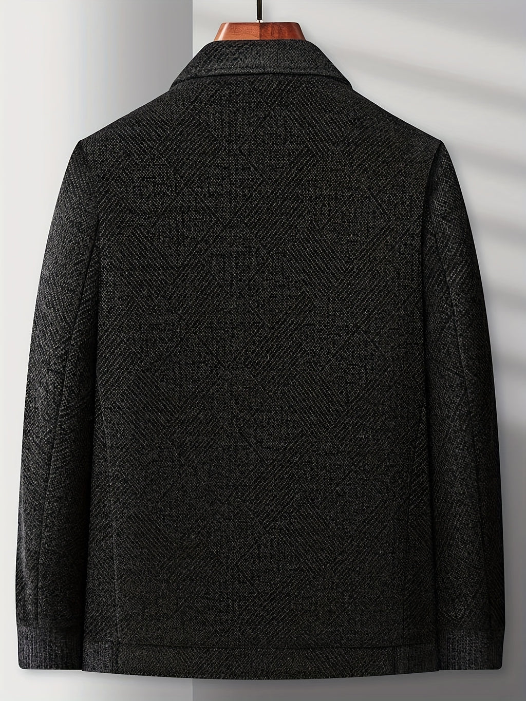 Veste long pour homme, tweed, à revers