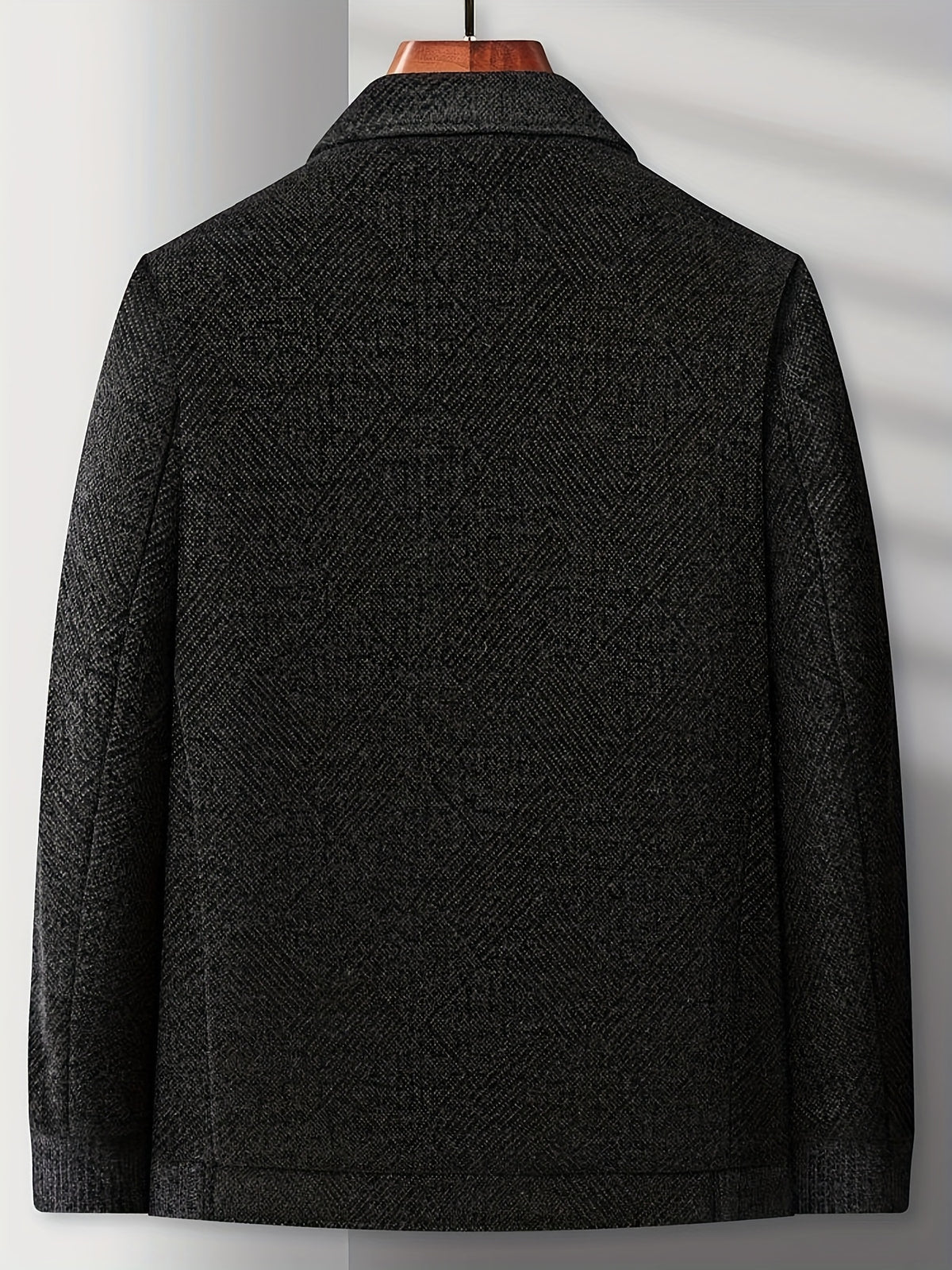 Veste long pour homme, tweed, à revers