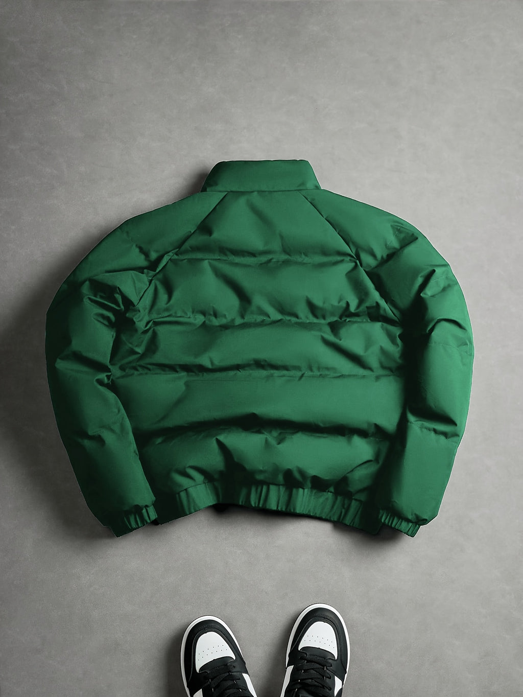 Veste pour homme, à col montant, vert