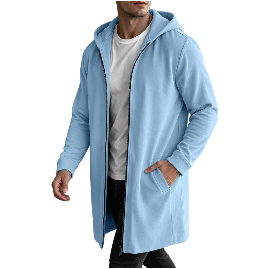 Veste long, à capuche, noir, photo 9