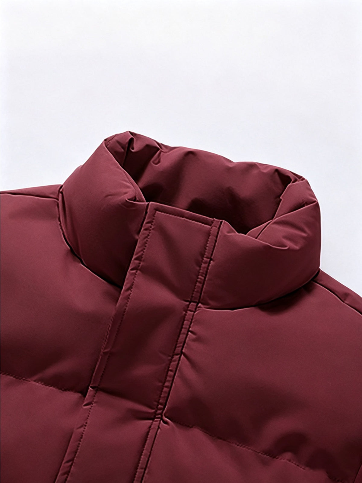 Veste long pour homme, à col montant, café léger