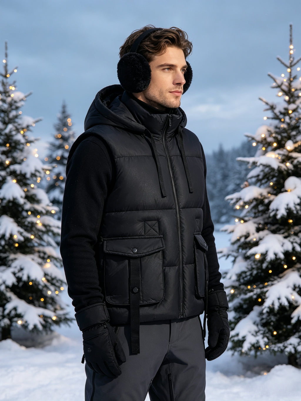 Manteau, capuche amovible, kaki, photo 17