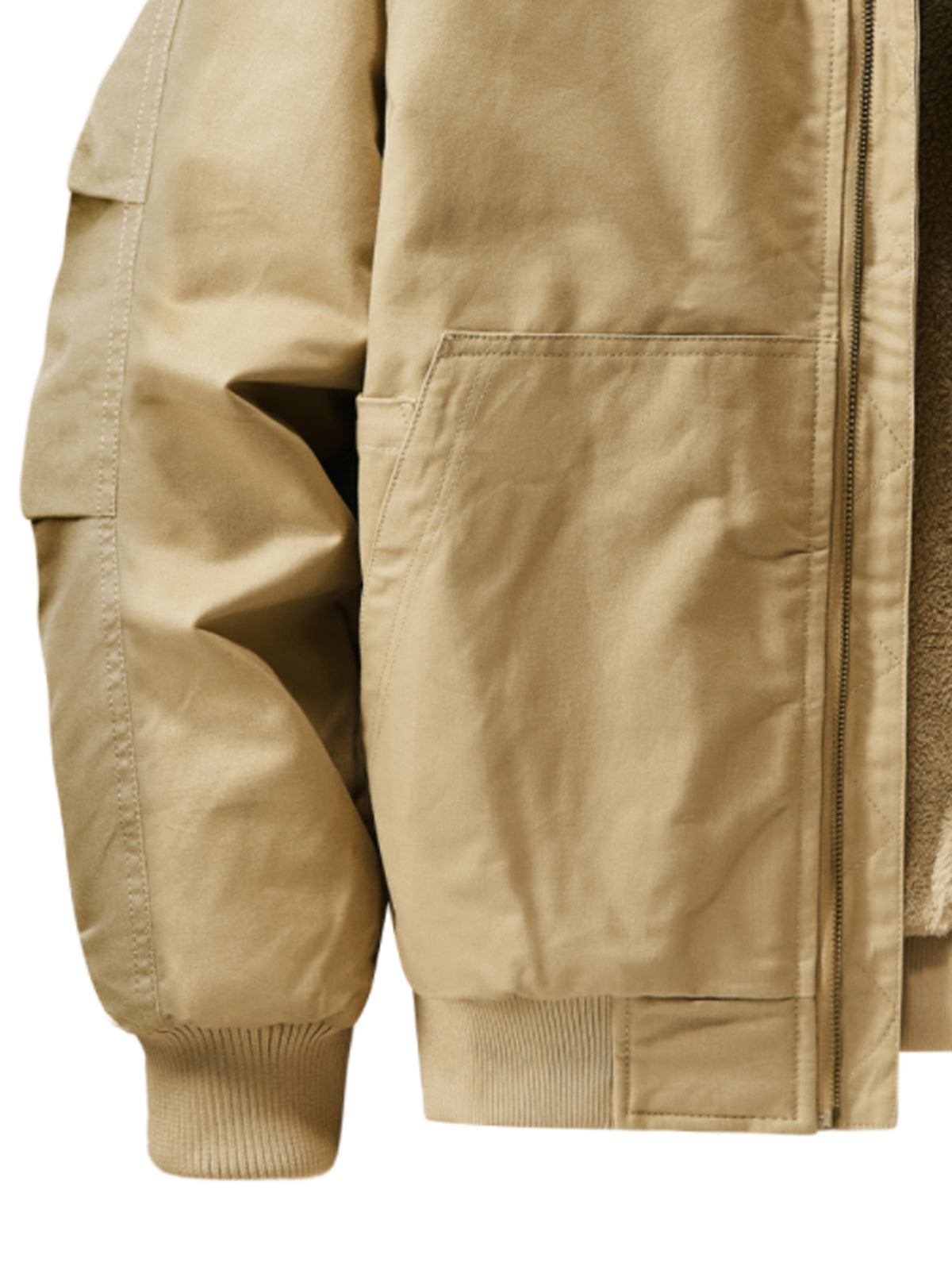 Blouson pour homme, polaire, à capuche