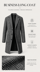 Manteau, à carreaux, à revers, boutonnage