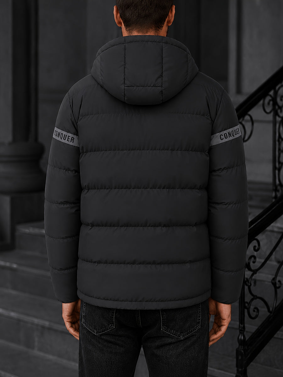 Manteau matelassé, à capuche, bleu foncé, photo 23