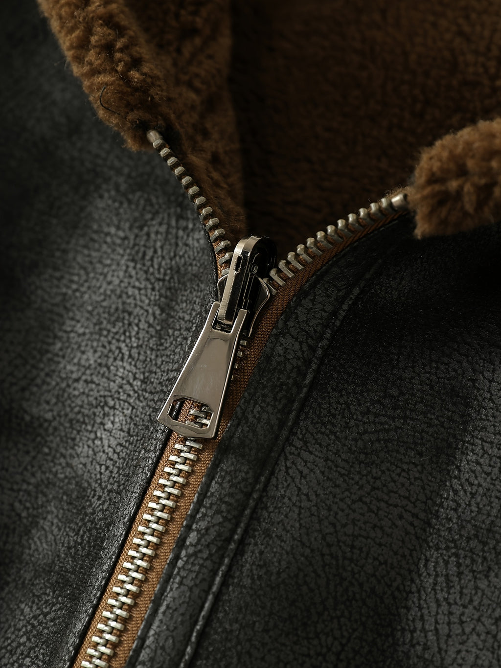 Veste en fausse fourrure long pour homme, réversible, à capuche