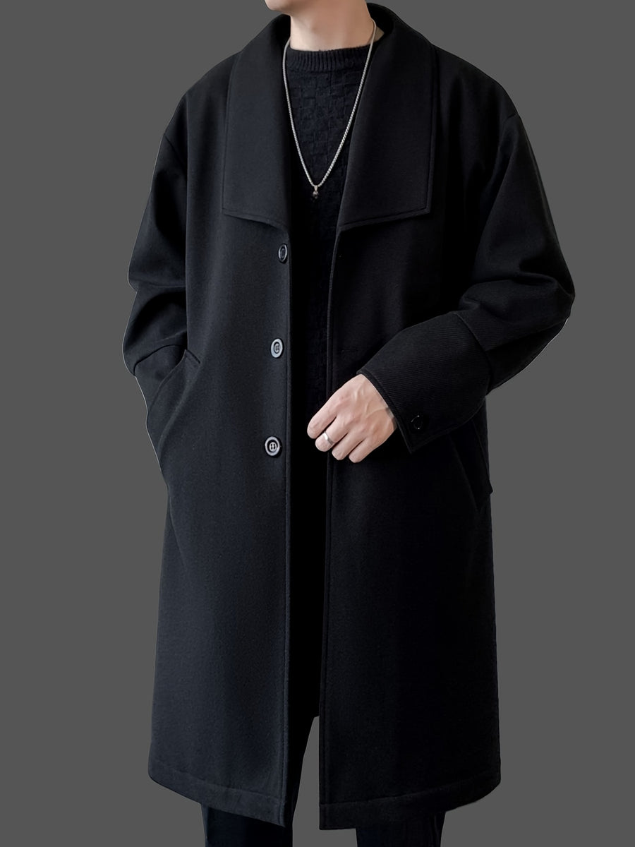 Manteau long, à revers, abricot