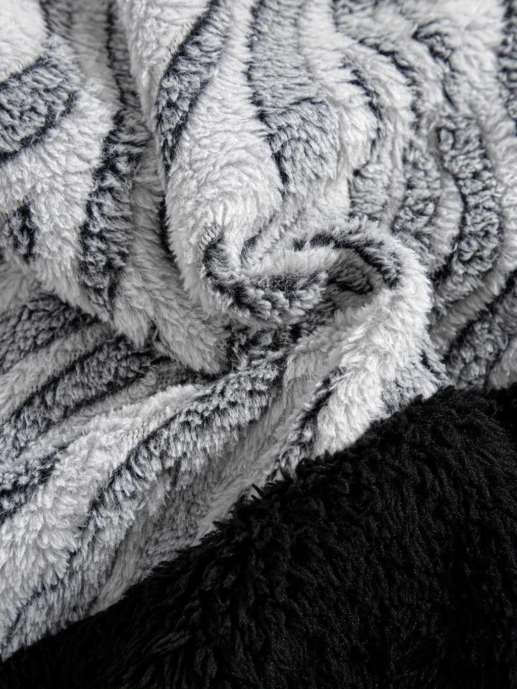 Veste pour homme, polaire, noir et blanc