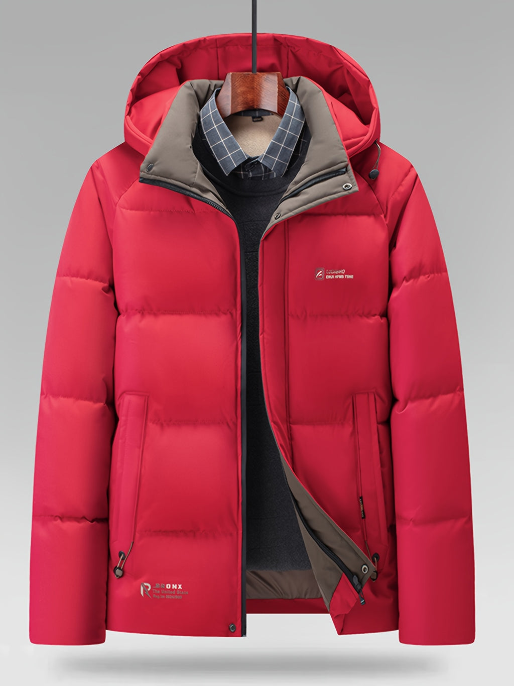 Manteau pour homme, coupe-vent, à capuche, bleu marine