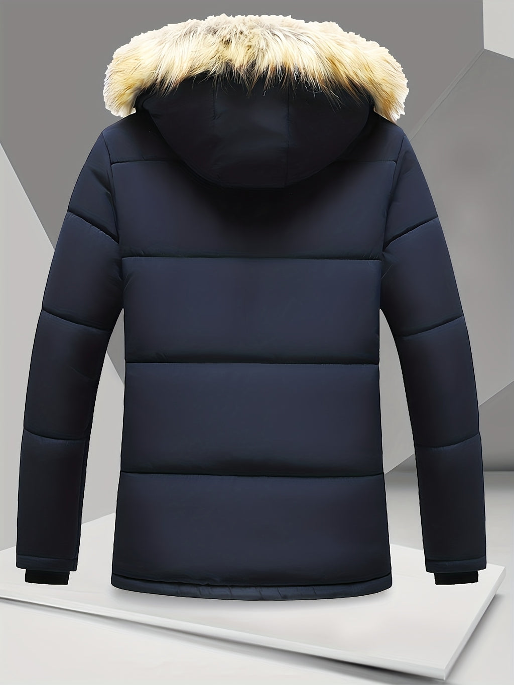 Manteau pour homme, coupe-vent, à capuche, noir foncé