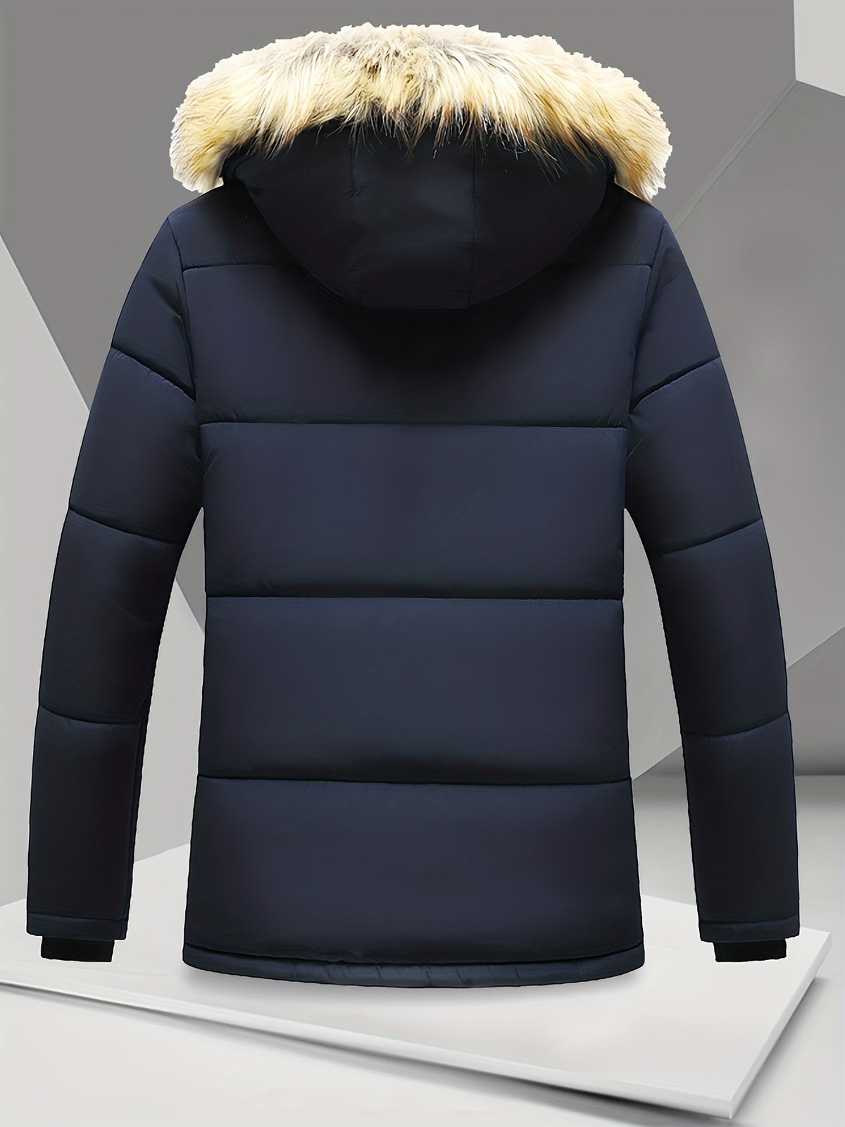Manteau pour homme, coupe-vent, à capuche, noir foncé