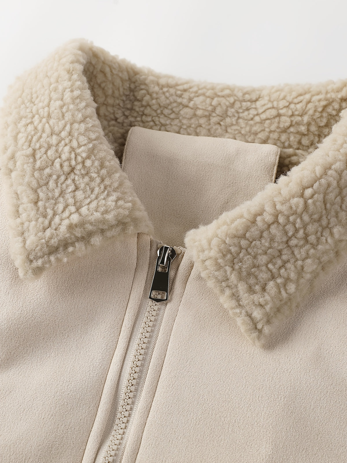 Veste pour homme, polaire, à revers, col montant