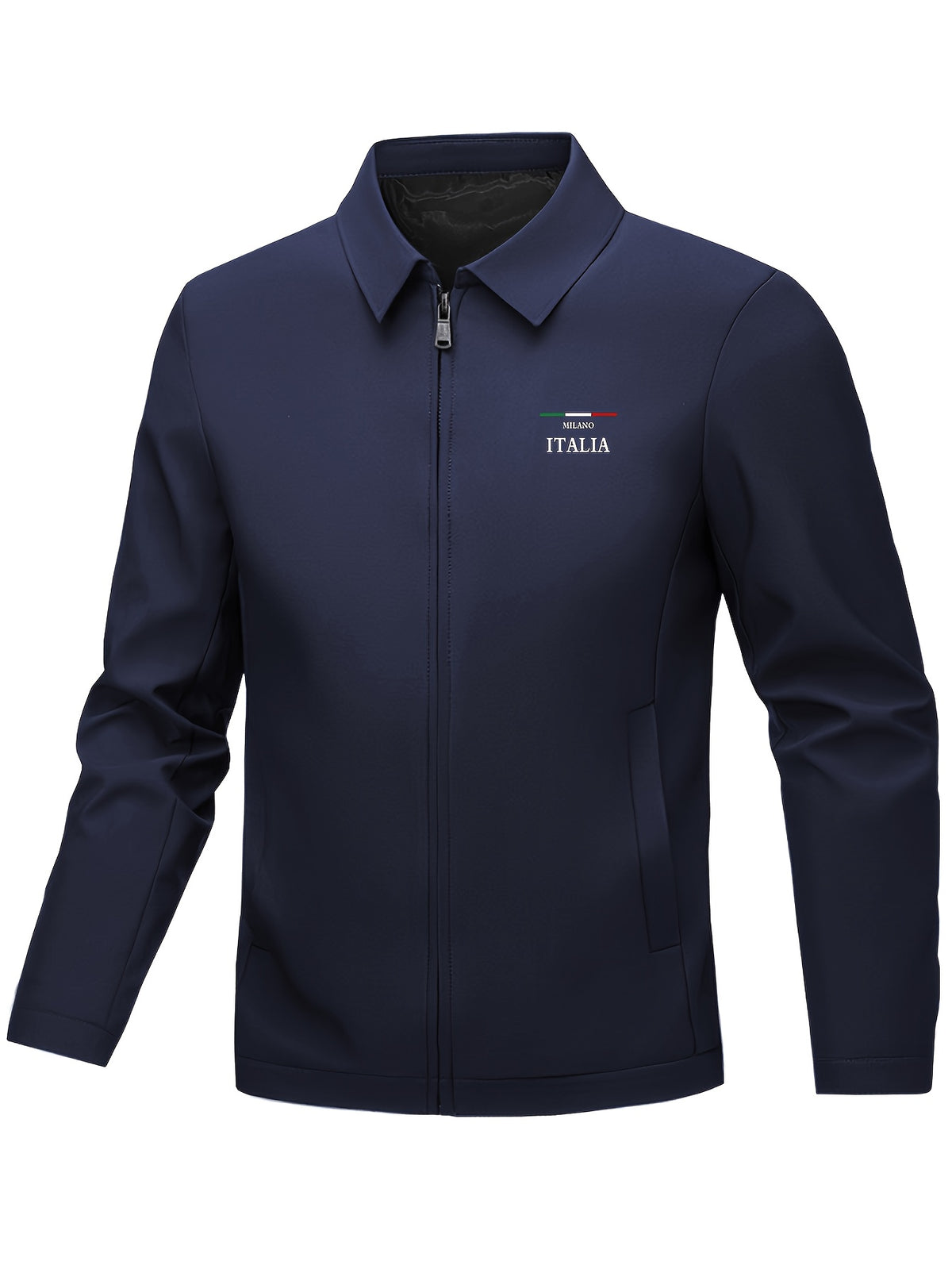 Veste pour homme, à revers, bleu marine
