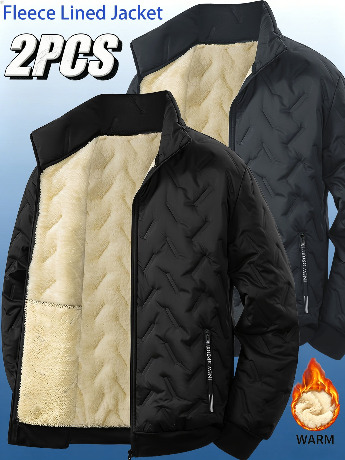Veste pour homme, coupe-vent, à col montant, modele 3