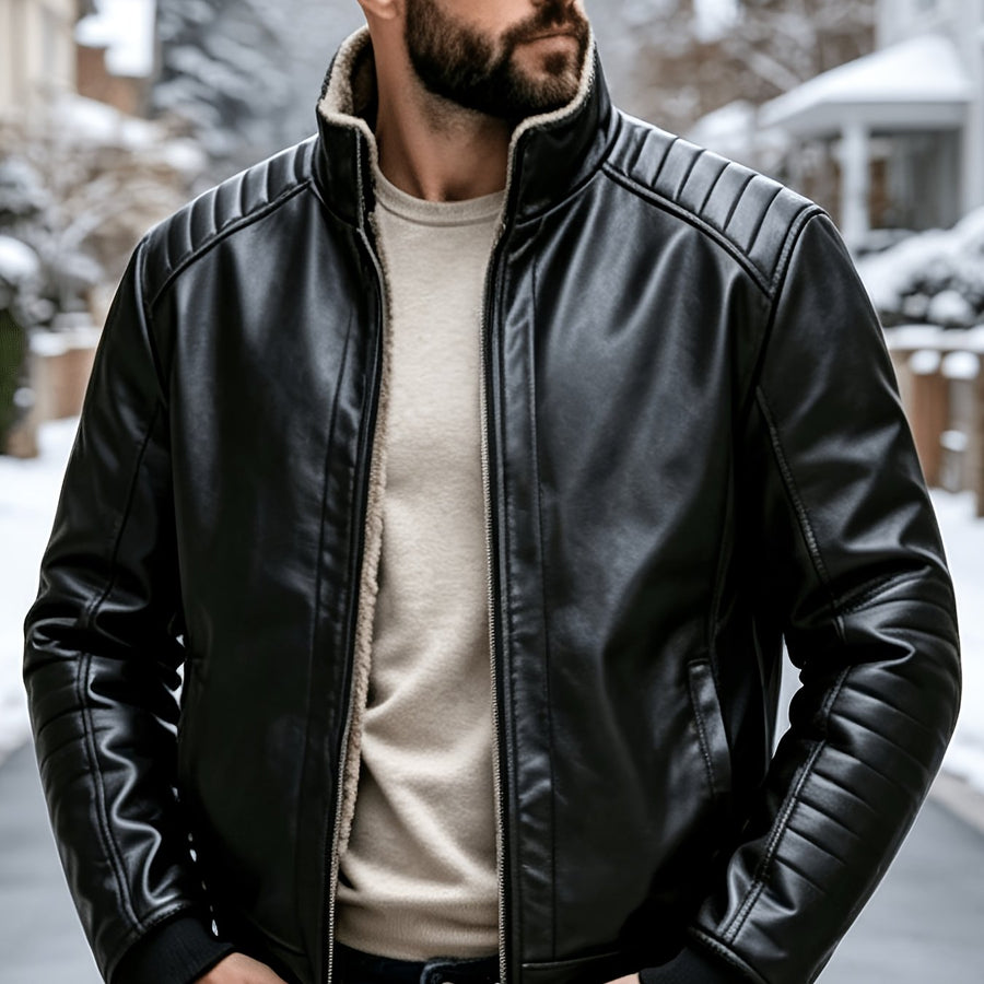 Veste en fausse fourrure, à revers, café, coloris noir, détail