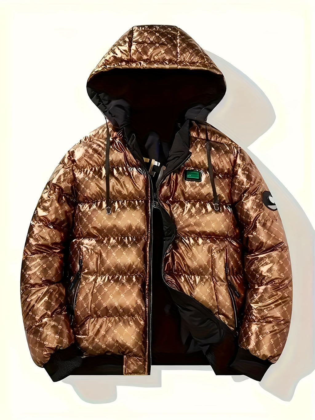 Veste pour homme, coupe-vent, à capuche, vert