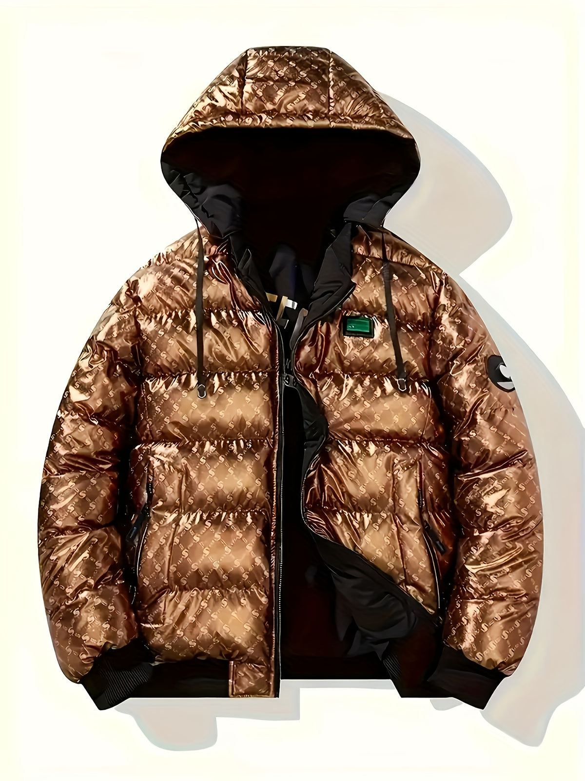 Veste pour homme, coupe-vent, à capuche, vert