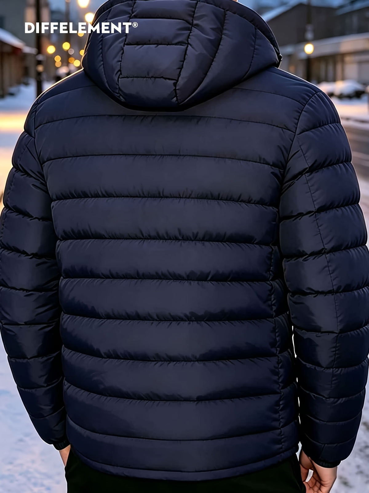 Veste pour homme, coupe-vent, à capuche, col montant