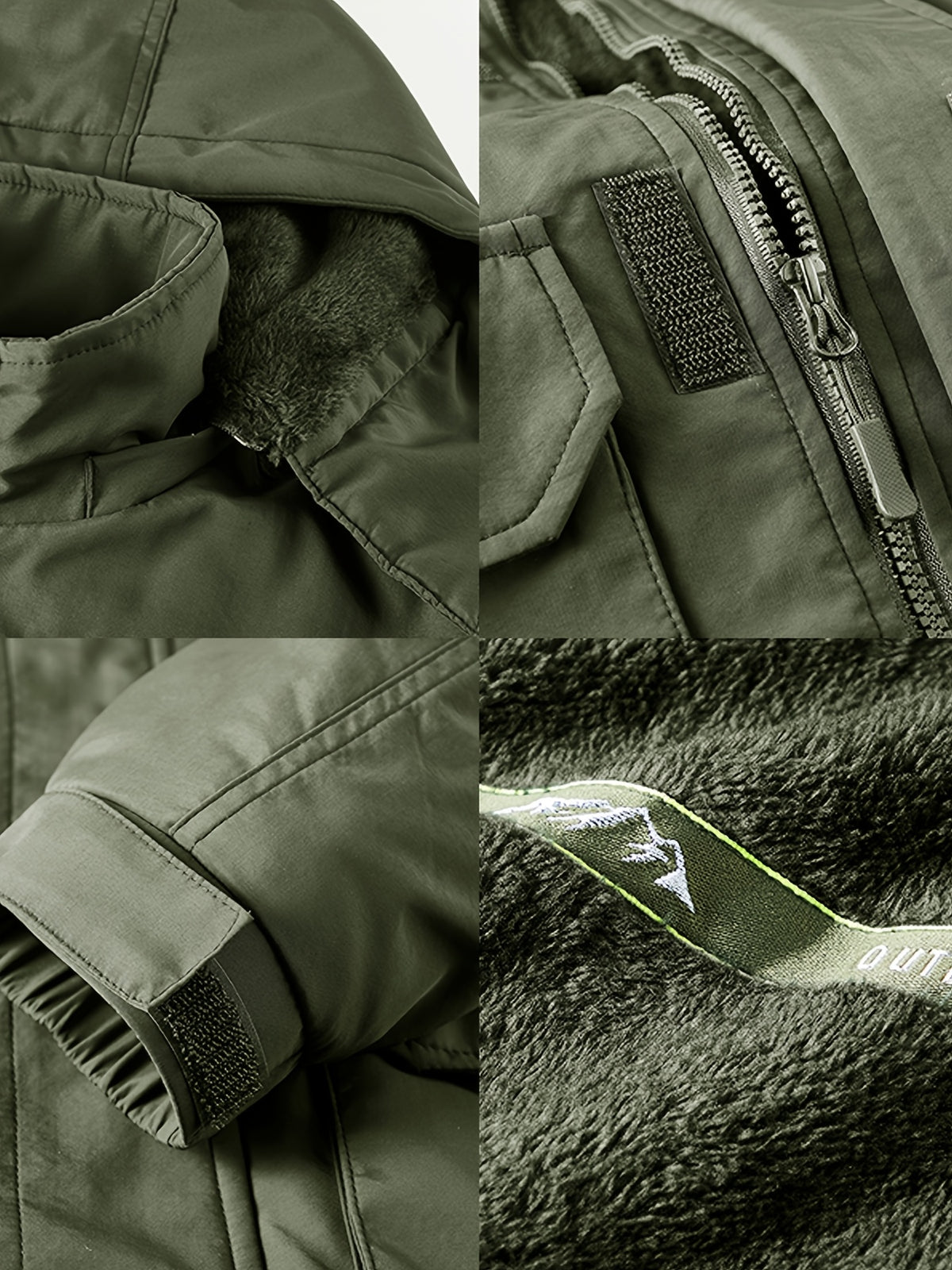 Veste pour homme, coupe-vent, kaki