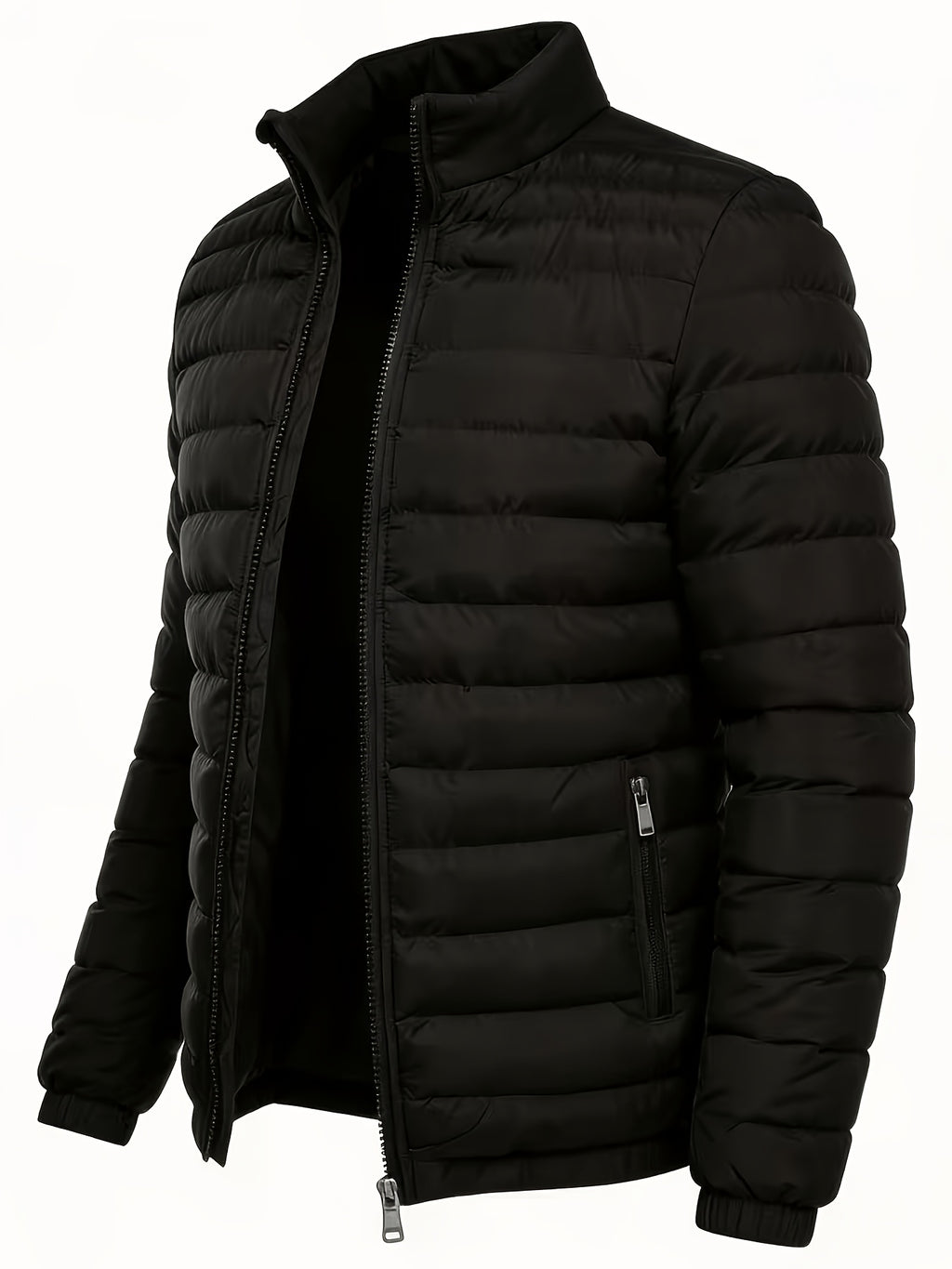 Manteau matelassé pour homme, à col montant, bleu ciel