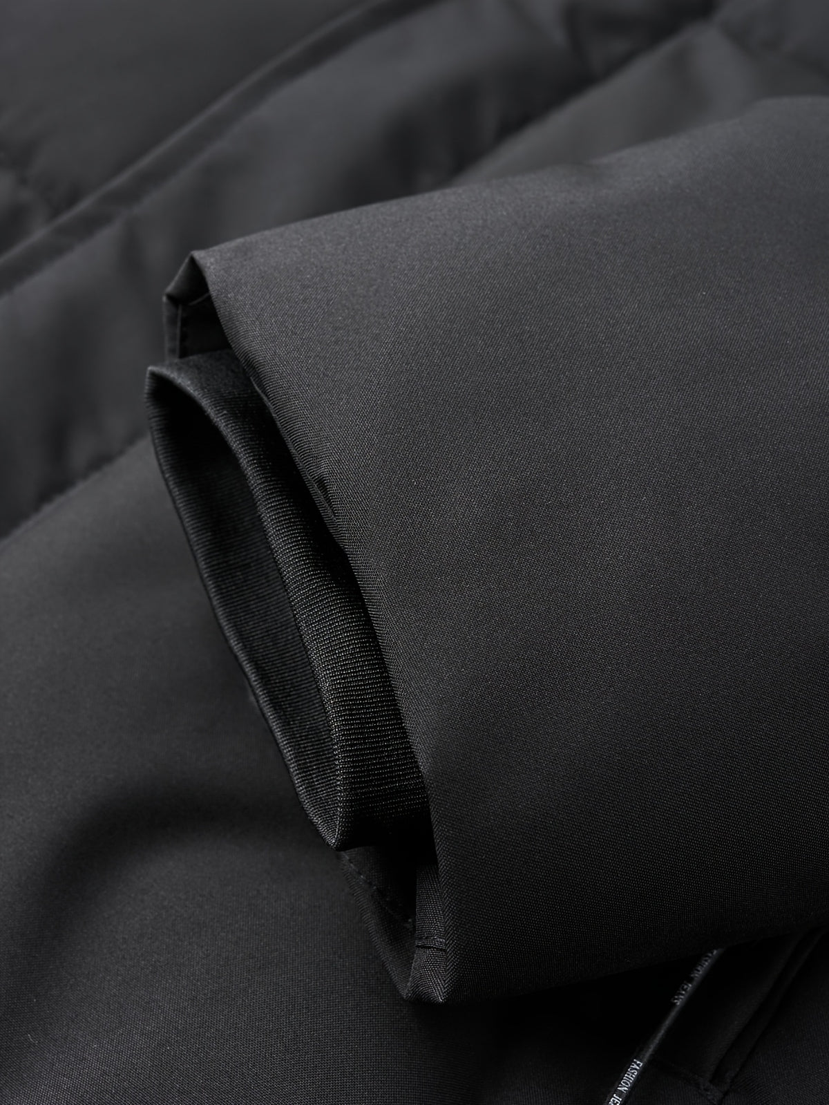 Manteau matelassé long pour homme, à capuche, noir