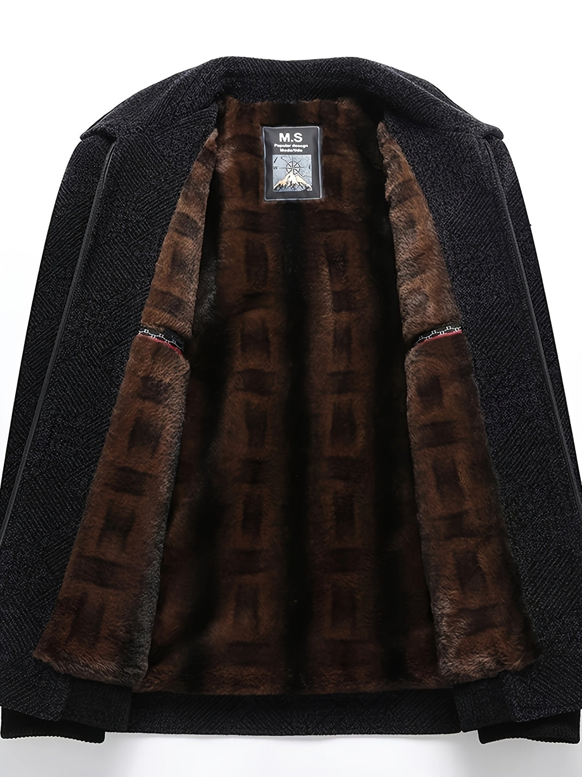 Veste long pour homme, tweed, à revers