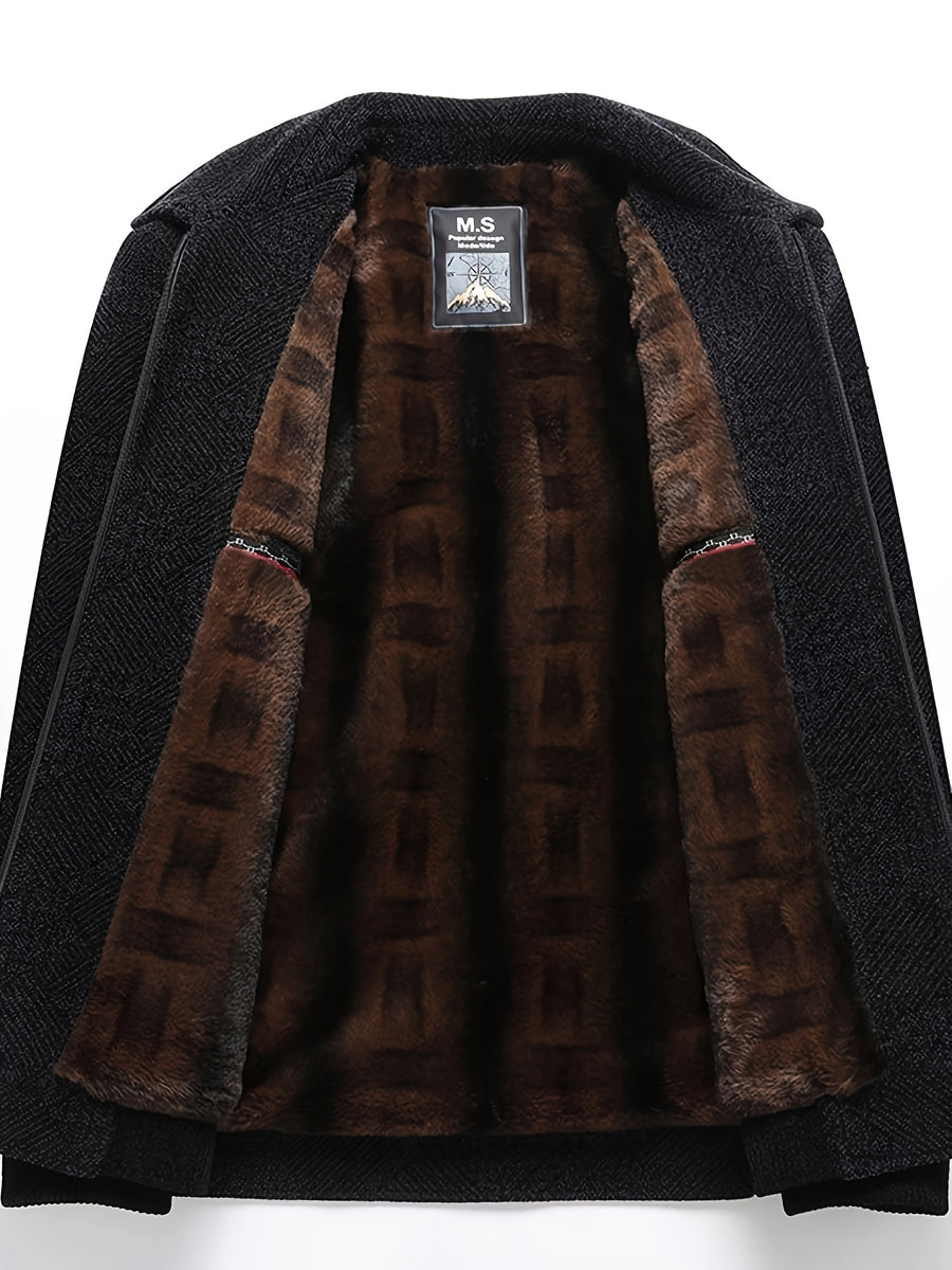 Veste long, tweed, à revers, photo 5