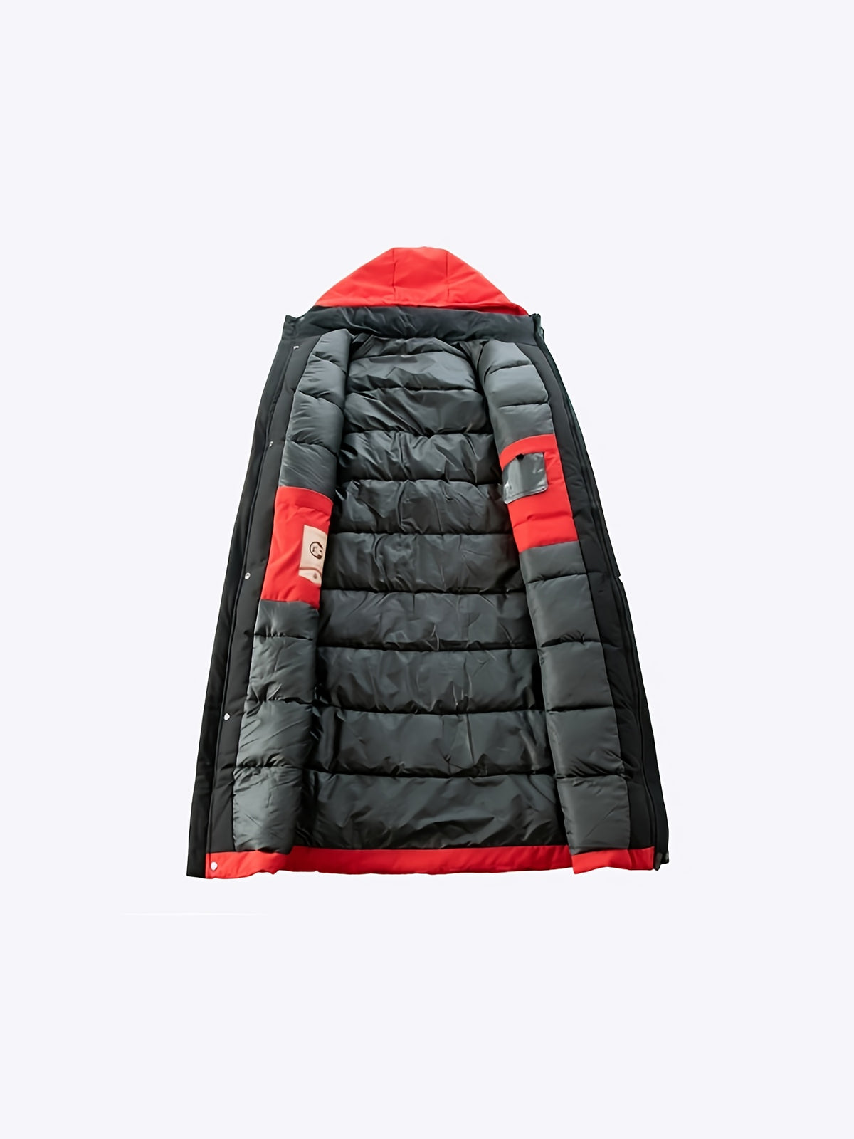 Manteau pour homme, à capuche, rouge