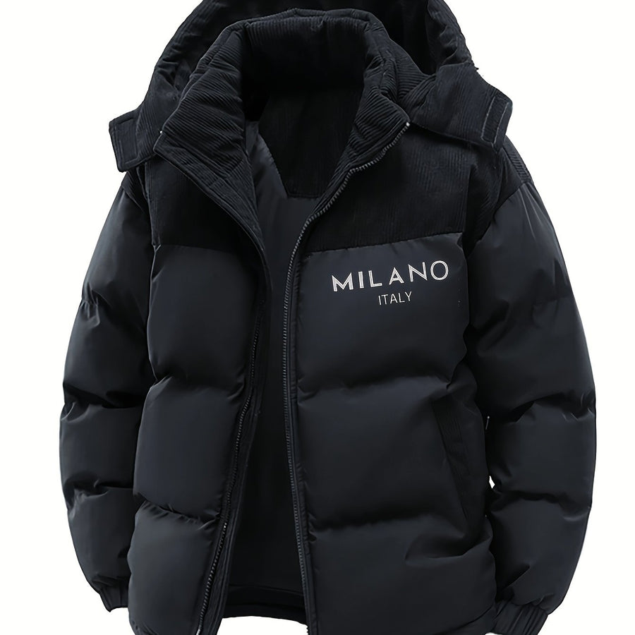 Veste, à capuche, poche, coloris noir
