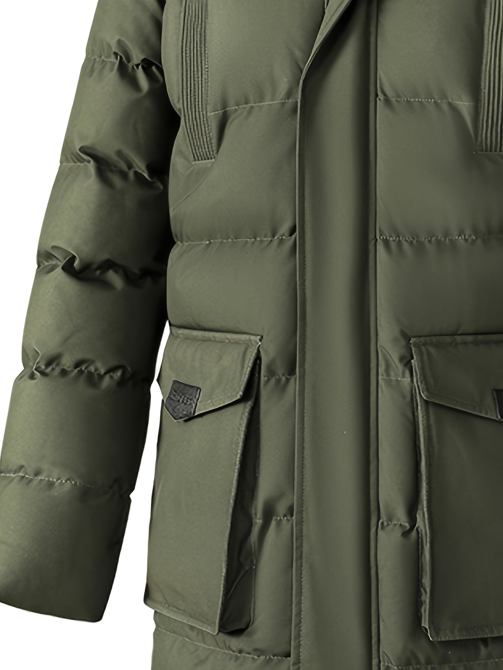 Veste long pour homme, grandes tailles, à capuche