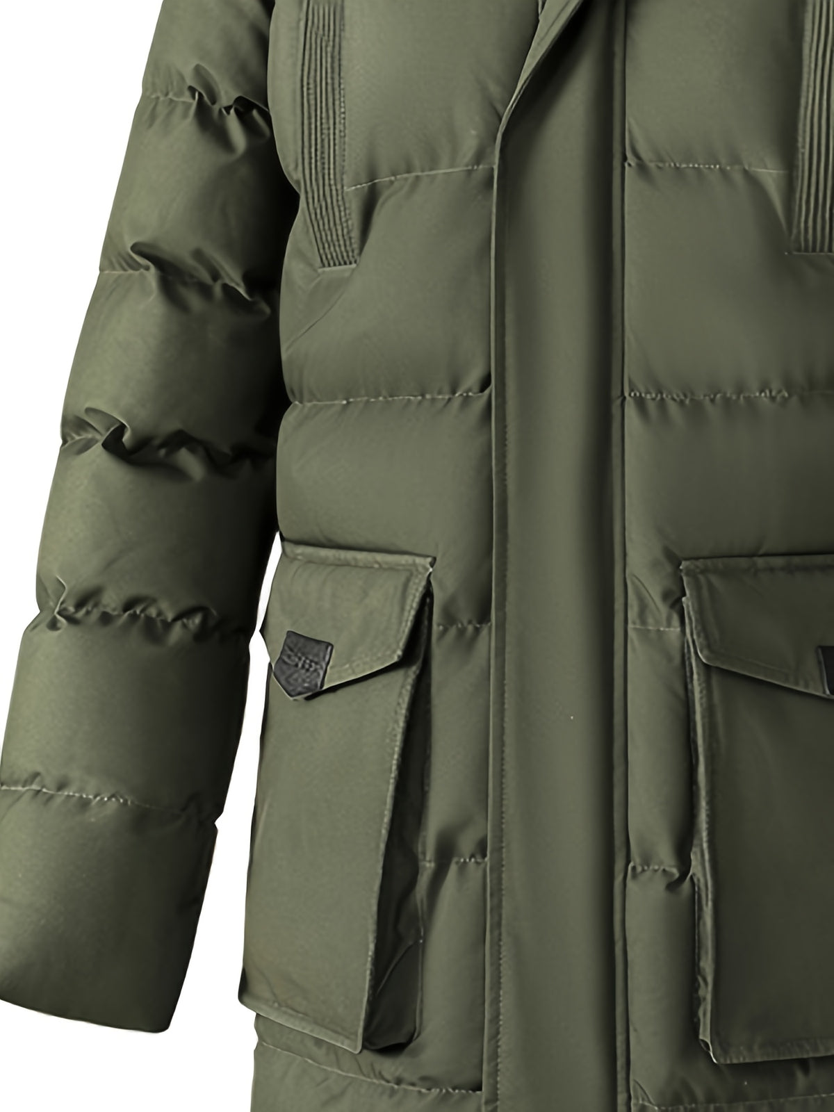 Veste long pour homme, grandes tailles, à capuche