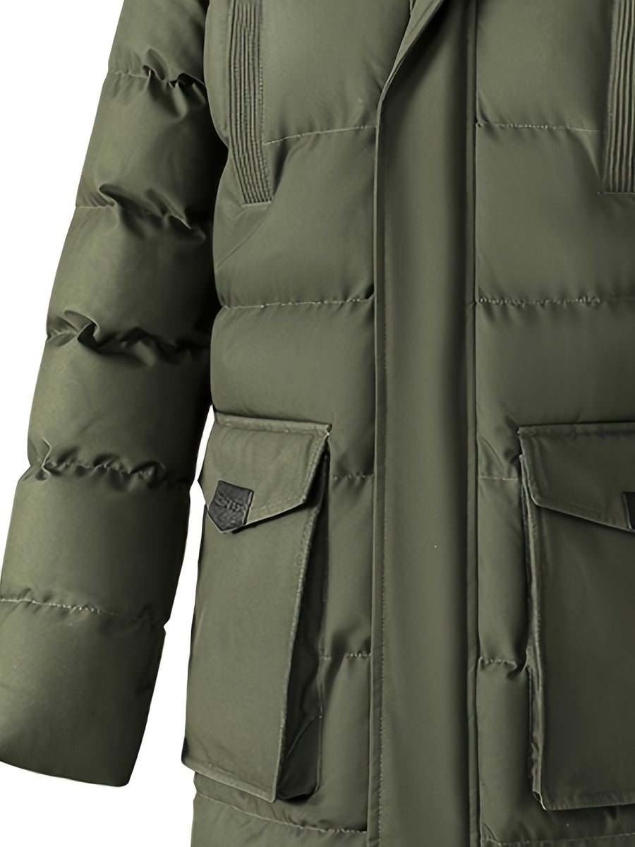 Veste long, grandes tailles, à capuche, détail du vêtement