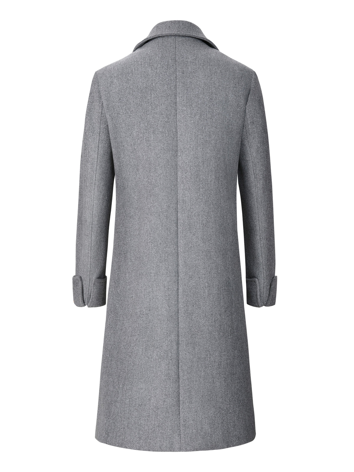 Manteau long pour homme, tweed, à revers