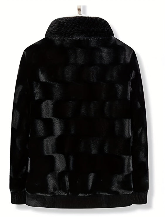 Manteau, à carreaux, à revers, noir, photo 3 Image