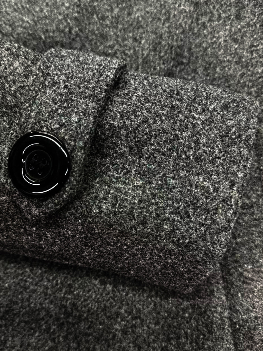 Manteau long pour homme, à revers, gris foncé