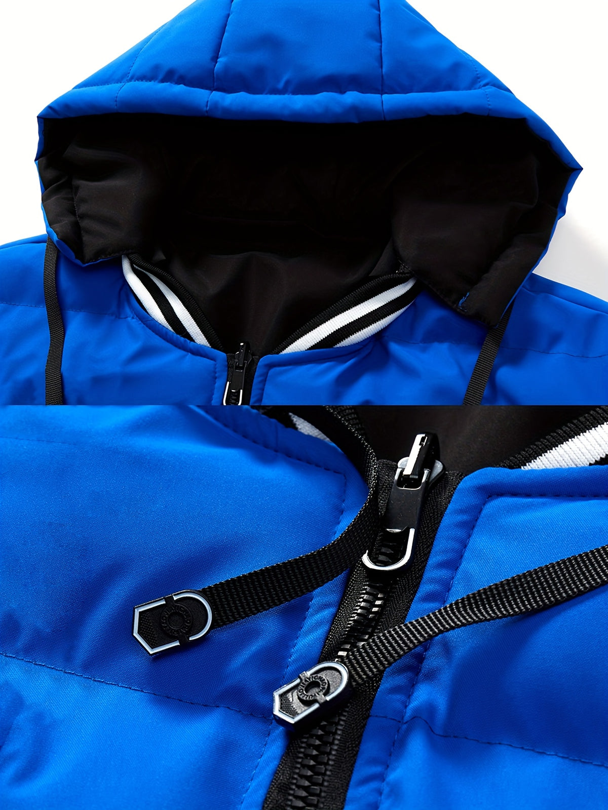 Manteau matelassé pour homme, coupe-vent, à capuche, vert