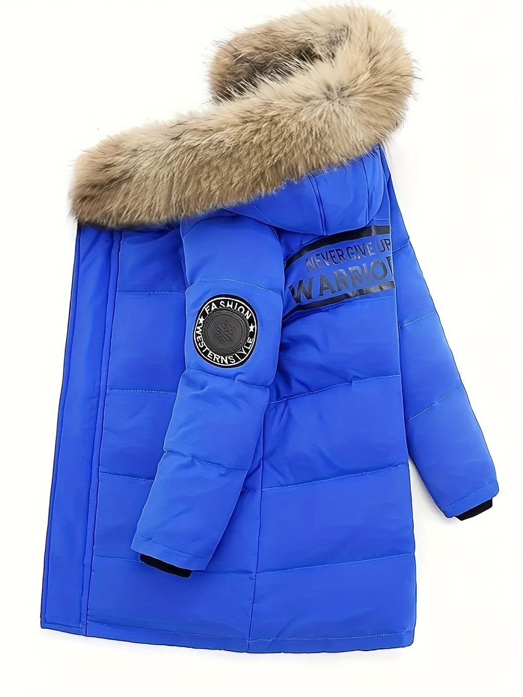 Veste matelassée long pour homme, à capuche, long