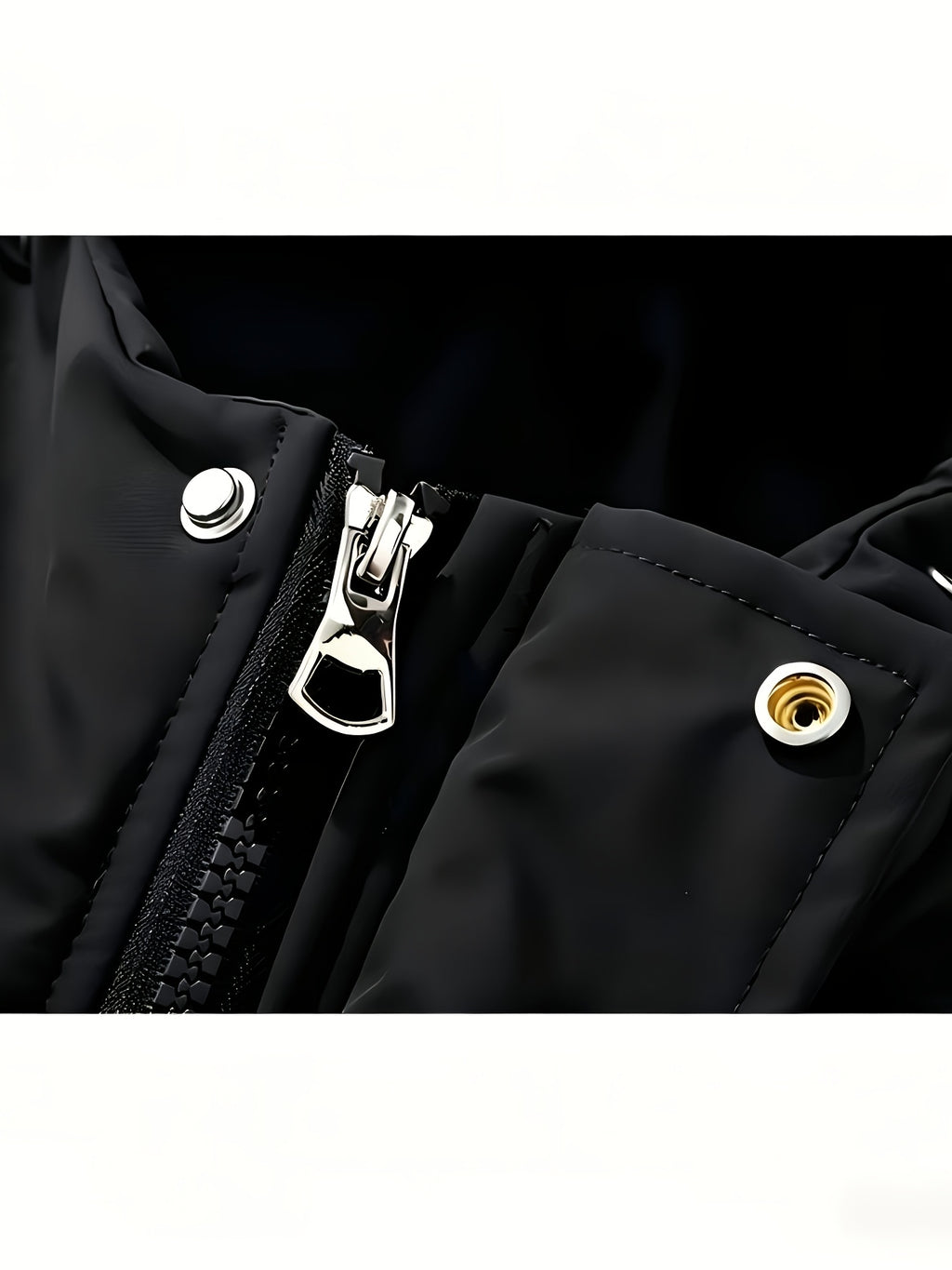 Veste pour homme, à capuche, col montant