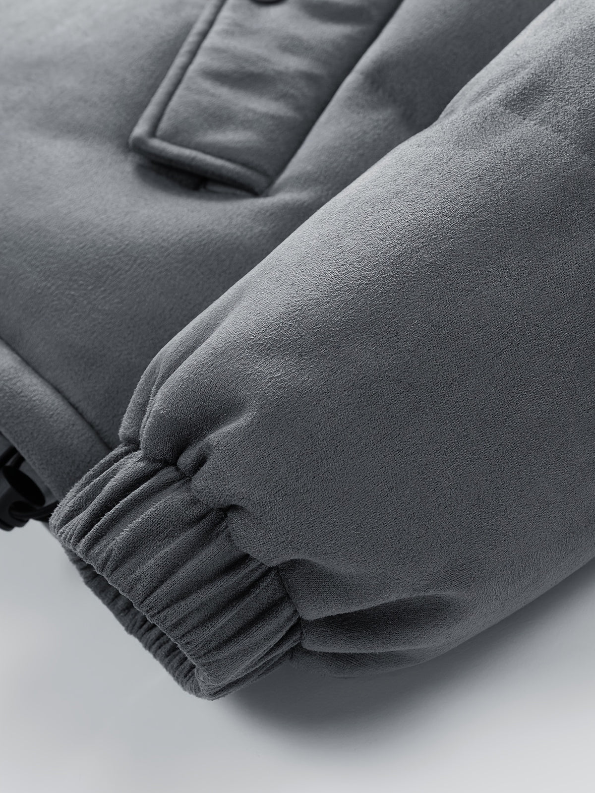Veste pour homme, à col montant, noir brillant