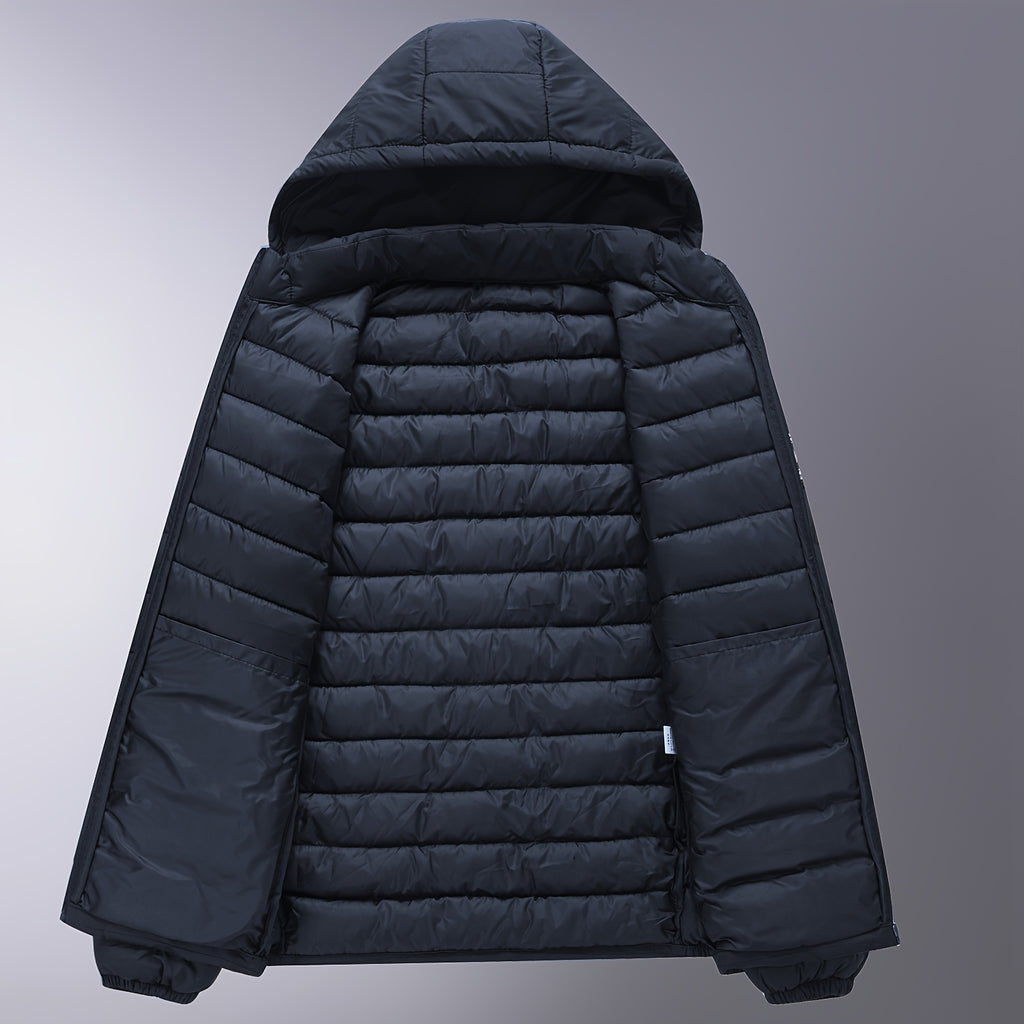Veste matelassée pour homme, imperméable, à capuche