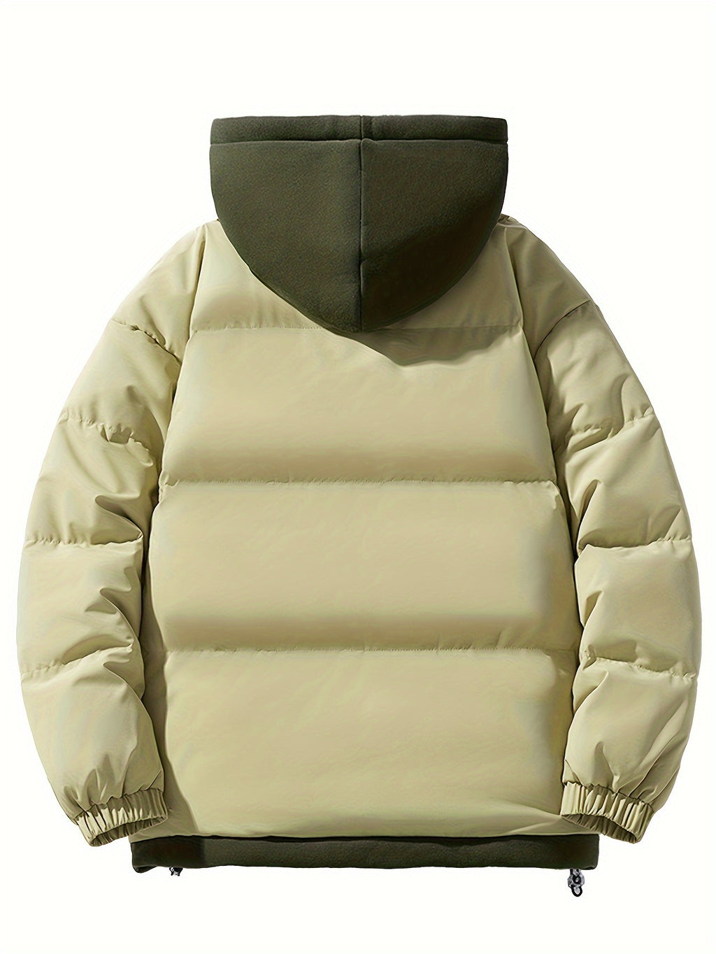 Manteau pour homme, à capuche, kaki foncé