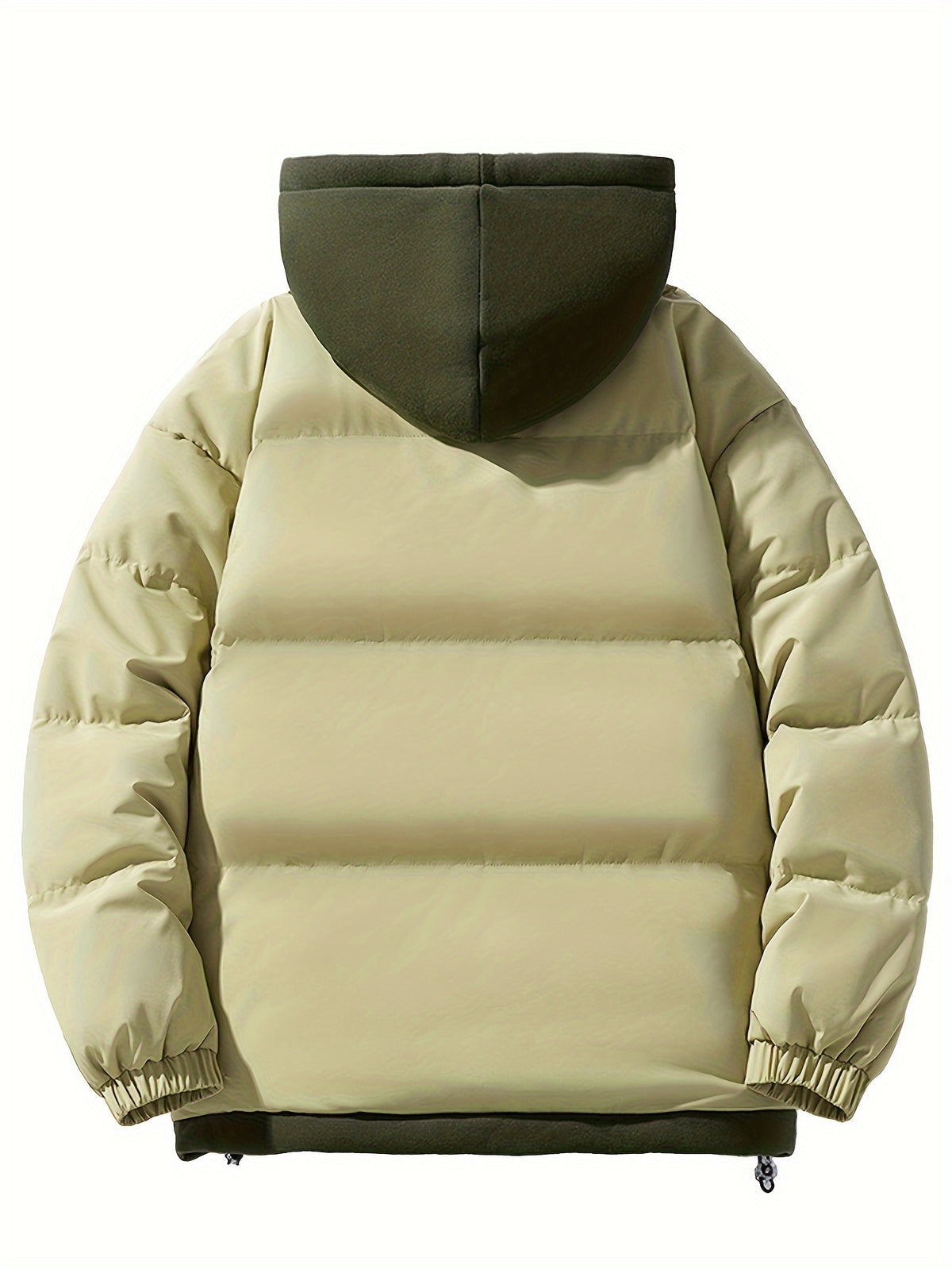 Manteau pour homme, à capuche, kaki foncé