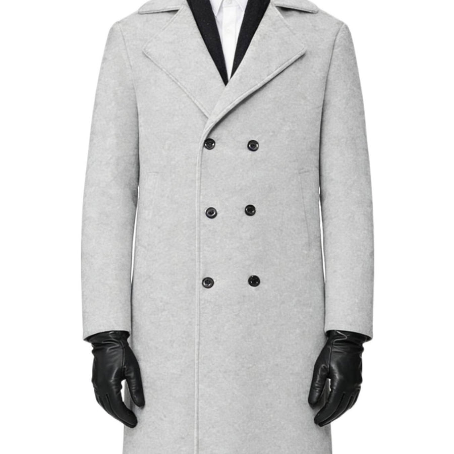 Manteau, à revers, modele 11, coloris gris clair
